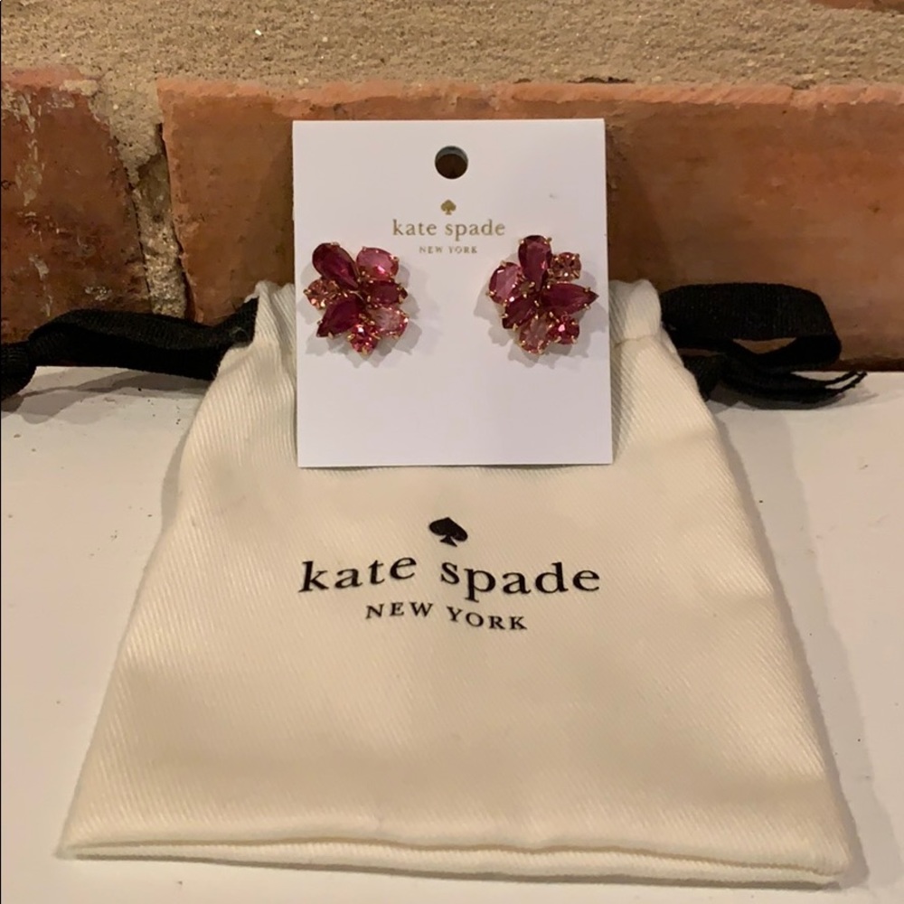 NWT Kate Spade Cluster Pink Berry Multi Earrings